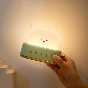 Kawaii Bread Toaster Machine LED Night Light-Enchanted peach