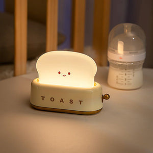 Kawaii Bread Toaster Machine LED Night Light-Enchanted peach