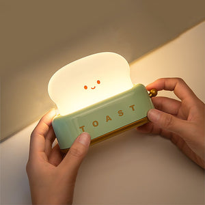 Kawaii Bread Toaster Machine LED Night Light-Enchanted peach