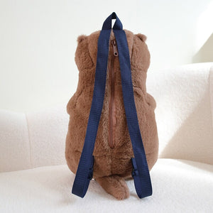 Kawaii Brown Otter Backpack Plushie-Enchanted peach