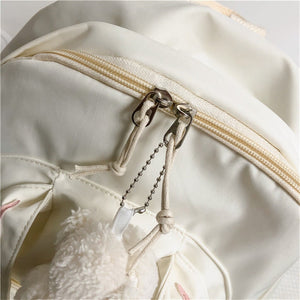 Kawaii Bunny Ears Backpack Bag-Enchanted peach