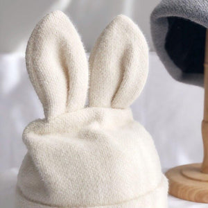 Kawaii Bunny Ears Beanie Hat-Enchanted peach