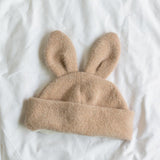 Kawaii Bunny Ears Beanie Hat-Enchanted peach