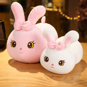 Kawaii Bunny Long Pillow Plushie-Enchanted peach