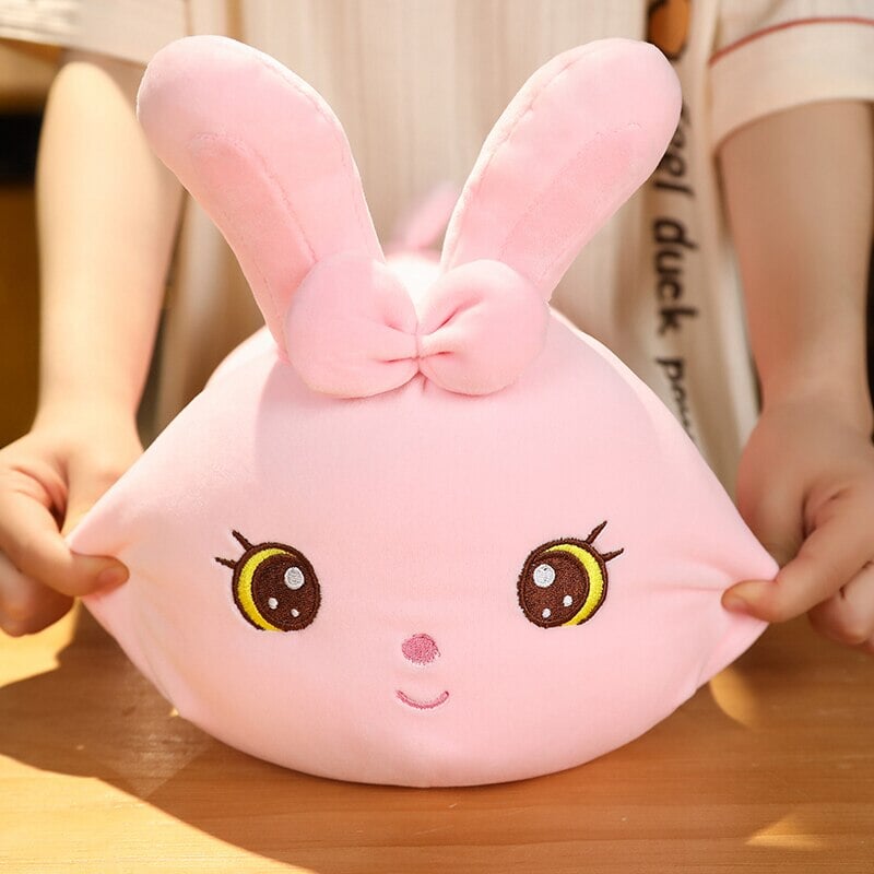 Kawaii Bunny Long Pillow Plushie-Enchanted peach