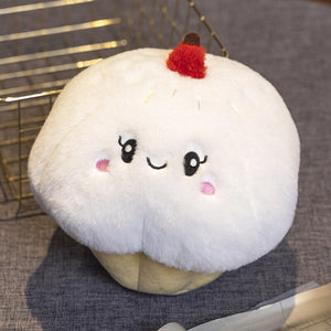 Kawaii Cake Plushie Strawberry Fruit Muffin Bakery Plushies-Enchanted peach