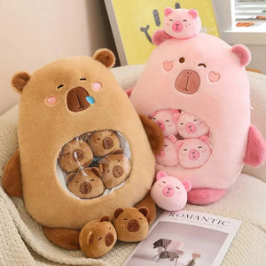 Kawaii Capybara Candy Bag Plushie-Enchanted peach