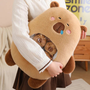 Kawaii Capybara Candy Bag Plushie-Enchanted peach