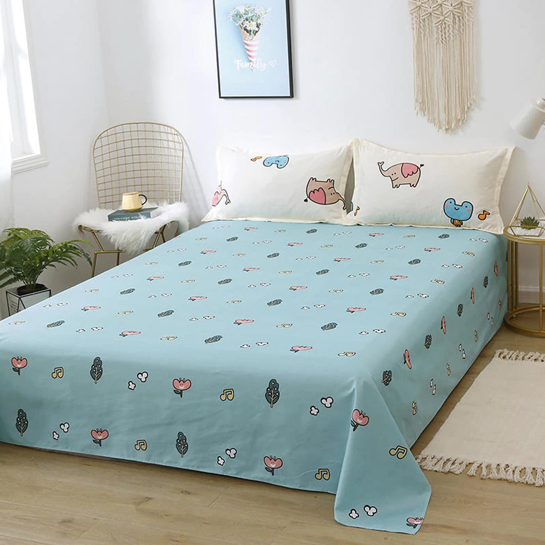 Kawaii Cartoon Characters Bedding Set-Enchanted peach