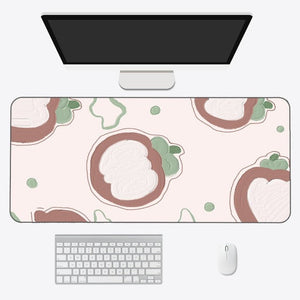 Kawaii Cartoon Exotic Fruits Large Mouse Pad-Enchanted peach