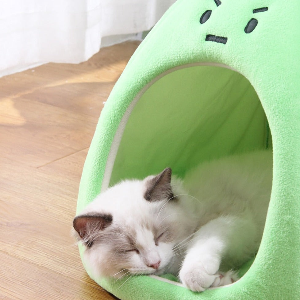 Kawaii Cat Dog Pet Bed Cave Hideout-Enchanted peach