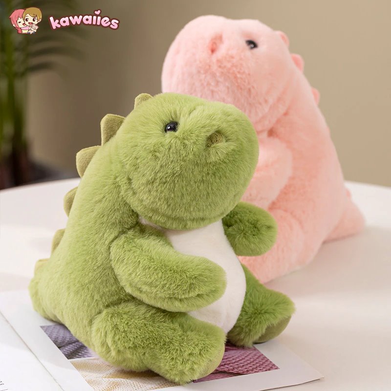 Kawaii Chibi Baby Fluffy Dinosaur Plushies-Enchanted peach