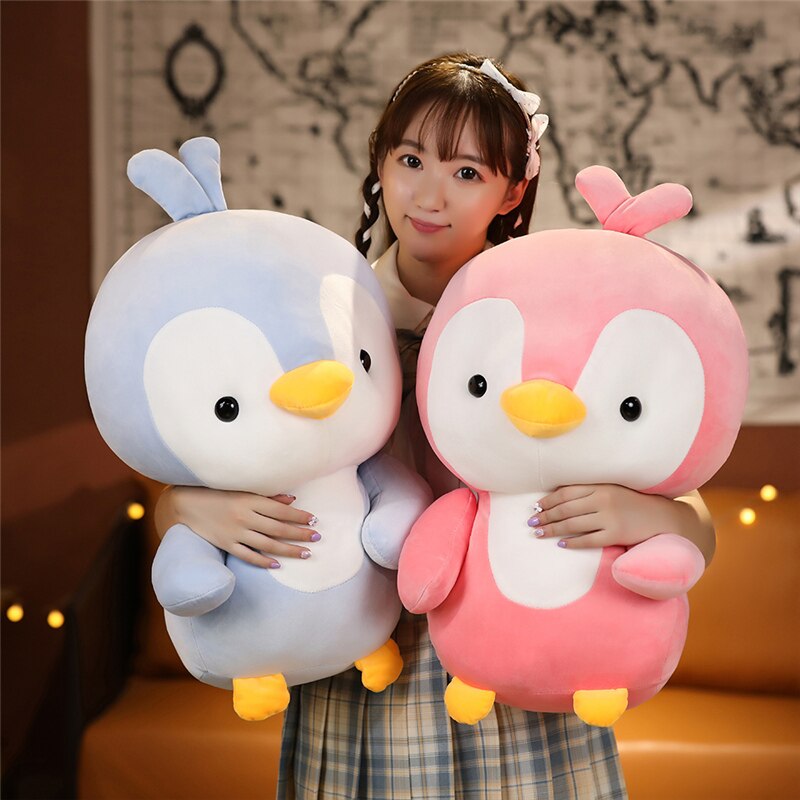 Kawaii Chibi Penguin Trio Plushies-Enchanted peach