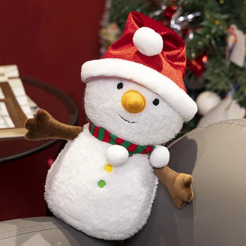 Kawaii Christmas Snow Man Gingerbread Man Plushies-Enchanted peach