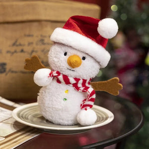 Kawaii Christmas Snow Man Gingerbread Man Plushies-Enchanted peach