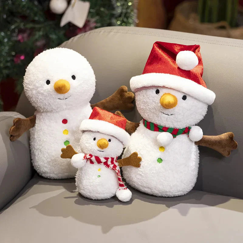 Kawaii Christmas Snow Man Gingerbread Man Plushies-Enchanted peach