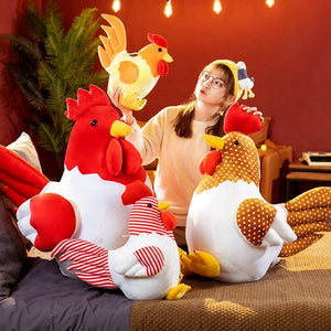 Kawaii Chubby Chicken Plushie Family-Enchanted peach