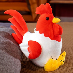 Kawaii Chubby Chicken Plushie Family-Enchanted peach