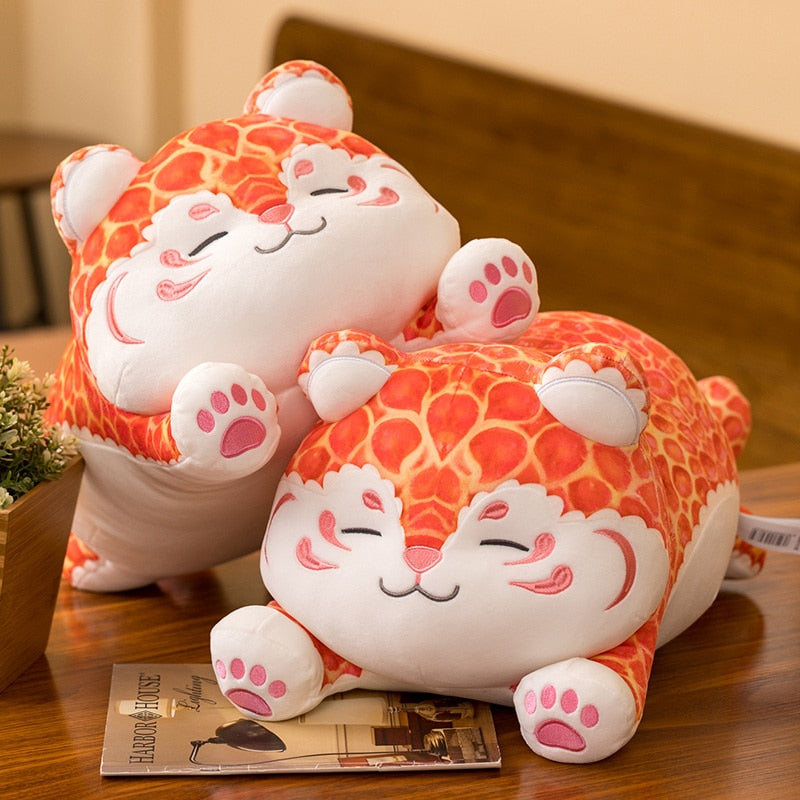 Kawaii Chubby Orange Leopard-Enchanted peach