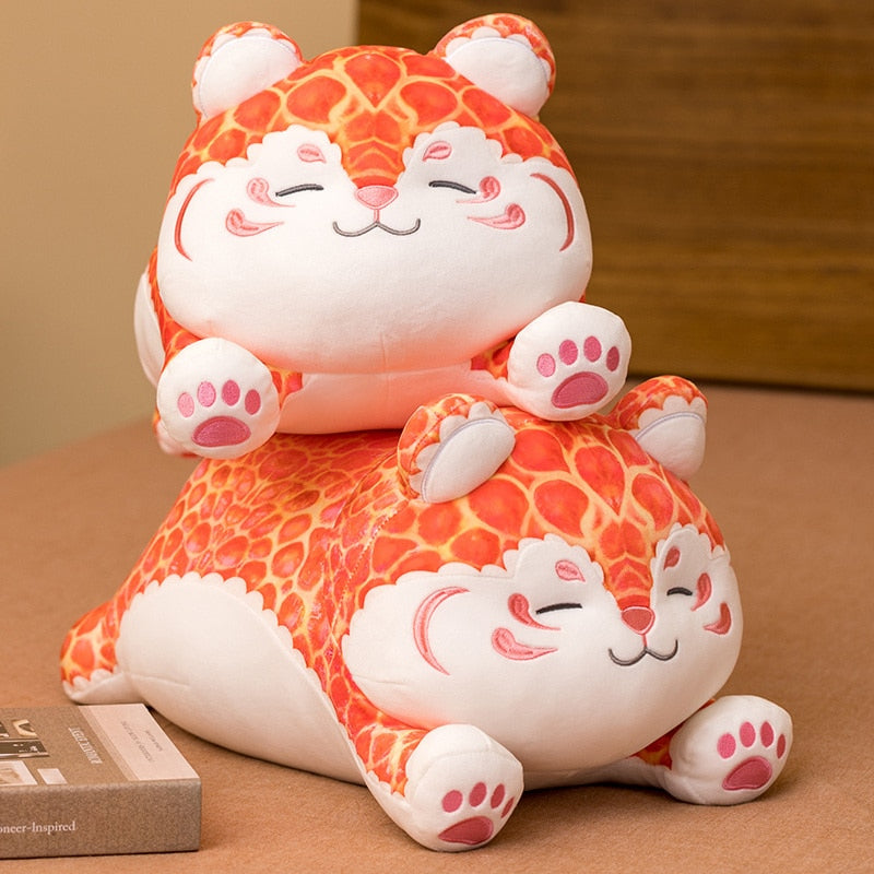 Kawaii Chubby Orange Leopard-Enchanted peach