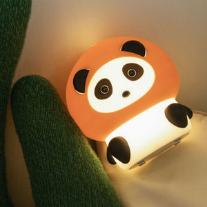 Kawaii Chunky Panda LED Night Lights-Enchanted peach