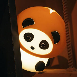 Kawaii Chunky Panda LED Night Lights-Enchanted peach