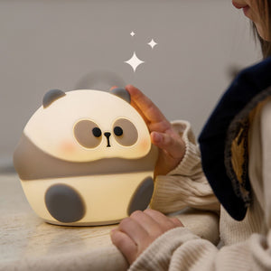 Kawaii Chunky Panda LED Night Lights-Enchanted peach