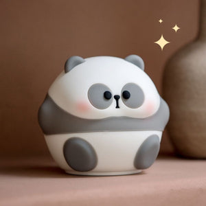 Kawaii Chunky Panda LED Night Lights-Enchanted peach