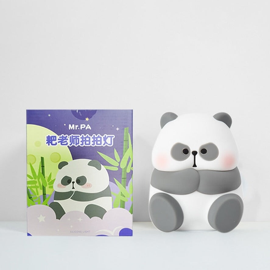 Kawaii Chunky Panda LED Night Lights-Enchanted peach