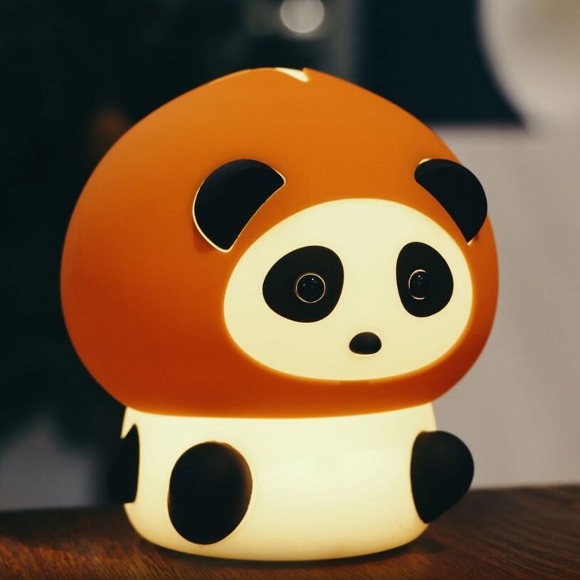 Kawaii Chunky Panda LED Night Lights-Enchanted peach