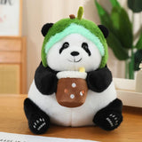 Kawaii Chunky Panda Plushie Crew-Enchanted peach