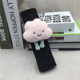 Kawaii Cloud Plush Car Seat Belt Cover Shoulder Strap Accessory-Enchanted peach