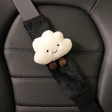 Kawaii Cloud Plush Car Seat Belt Cover Shoulder Strap Accessory-Enchanted peach