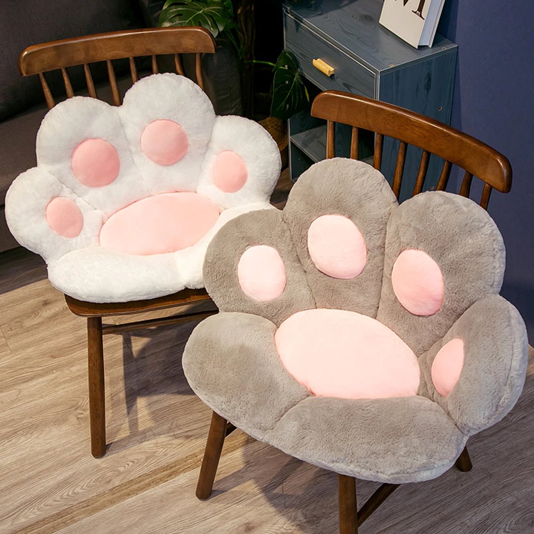 Kawaii Cute Pastel Paw Seat Cushions-Enchanted peach