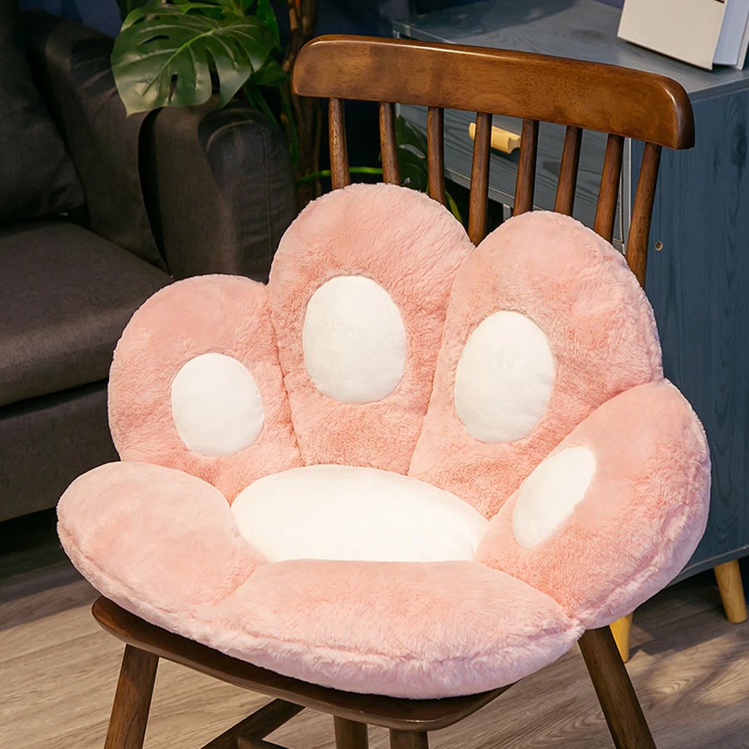 Kawaii Cute Pastel Paw Seat Cushions-Enchanted peach