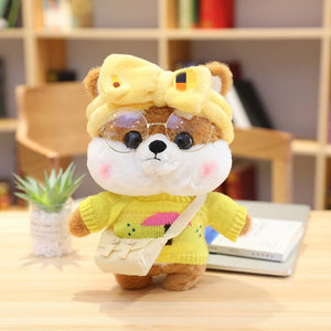 Kawaii Dress Up Shiba Family Plushie Collection-Enchanted peach