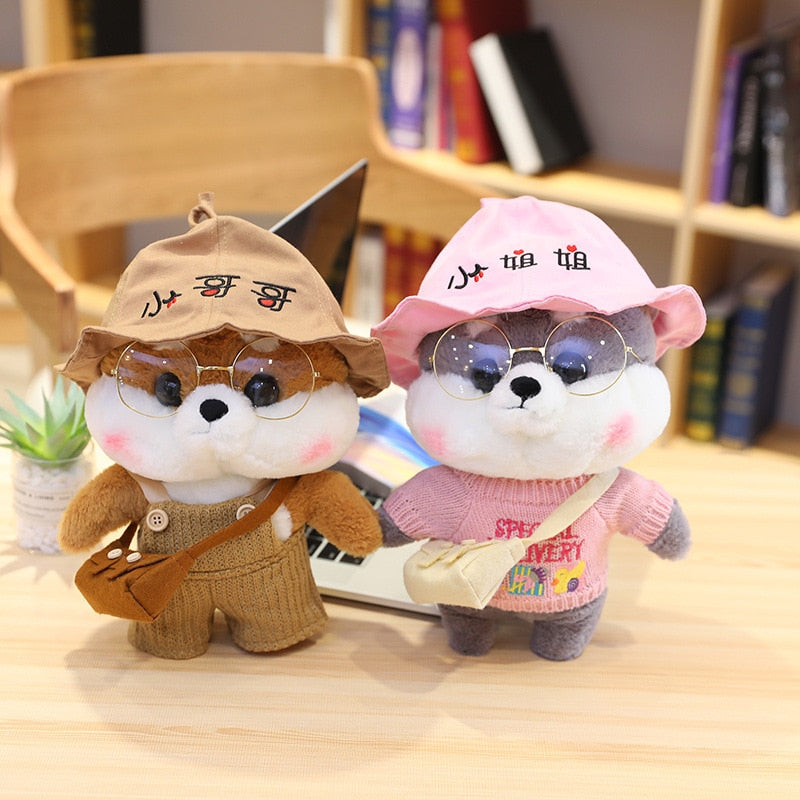 Kawaii Dress Up Shiba Family Plushie Collection-Enchanted peach