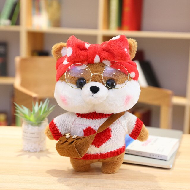 Kawaii Dress Up Shiba Family Plushie Collection-Enchanted peach