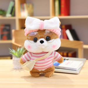 Kawaii Dress Up Shiba Family Plushie Collection-Enchanted peach