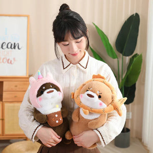 Kawaii Dress-up Otter Plush-Enchanted peach