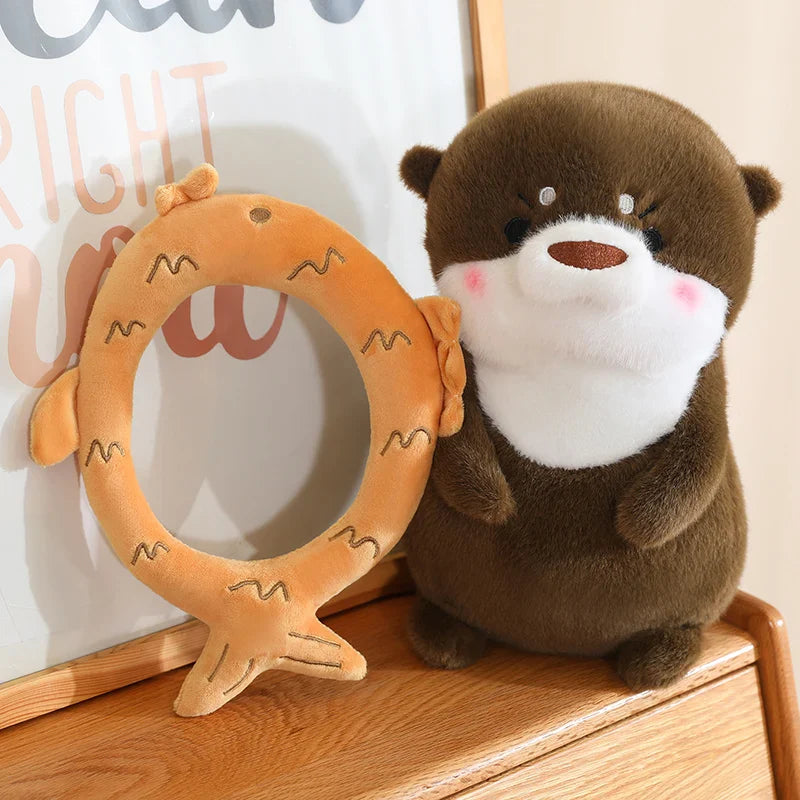 Kawaii Dress-up Otter Plush-Enchanted peach