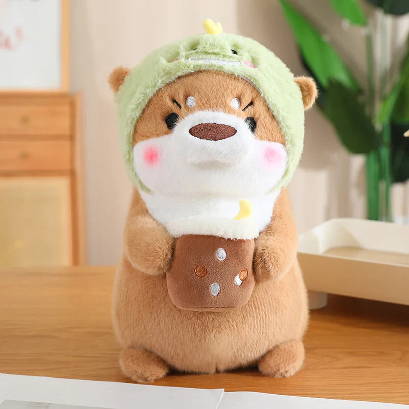 Kawaii Dress-up Otter Plush-Enchanted peach