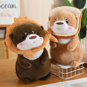 Kawaii Dress-up Otter Plush-Enchanted peach