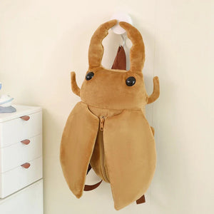 Kawaii Dung Beetles Plush Backpacks-Enchanted peach