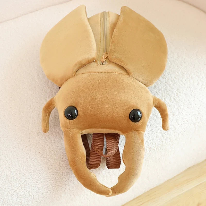 Kawaii Dung Beetles Plush Backpacks-Enchanted peach