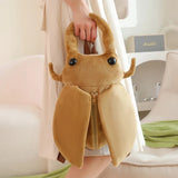 Kawaii Dung Beetles Plush Backpacks-Enchanted peach