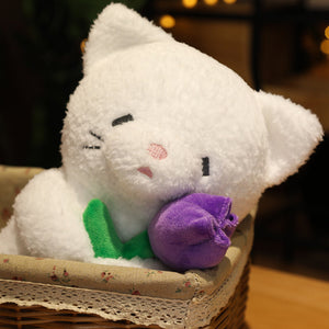 Kawaii Flower Fluffy Plushie Friends-Enchanted peach