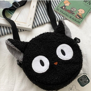 Kawaii Fluffy Cat Sheep Dog Shoulder Bag-Enchanted peach