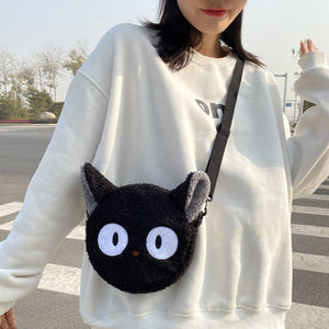 Kawaii Fluffy Cat Sheep Dog Shoulder Bag-Enchanted peach