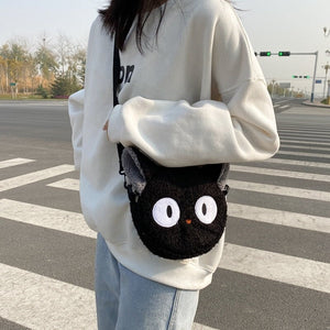 Kawaii Fluffy Cat Sheep Dog Shoulder Bag-Enchanted peach